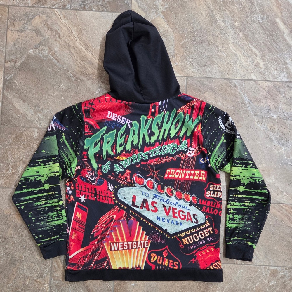 Takedown Freakshow of Wrestling Las Vegas Neon Hoodie men S Halloween‎